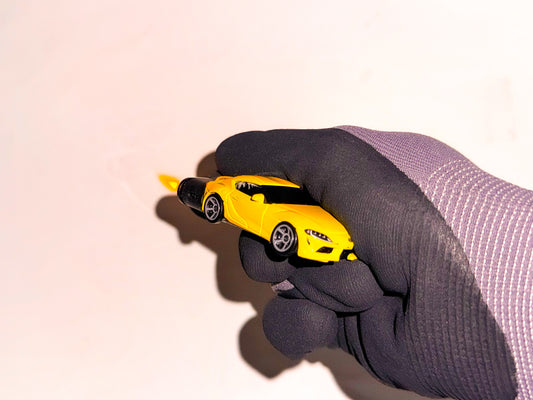 Yellow Toyota Supra Mk5 Refillable Lighter